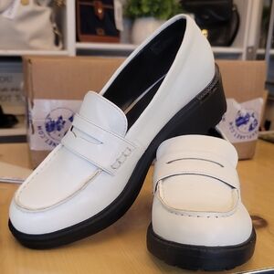 BP White and Black Loafers